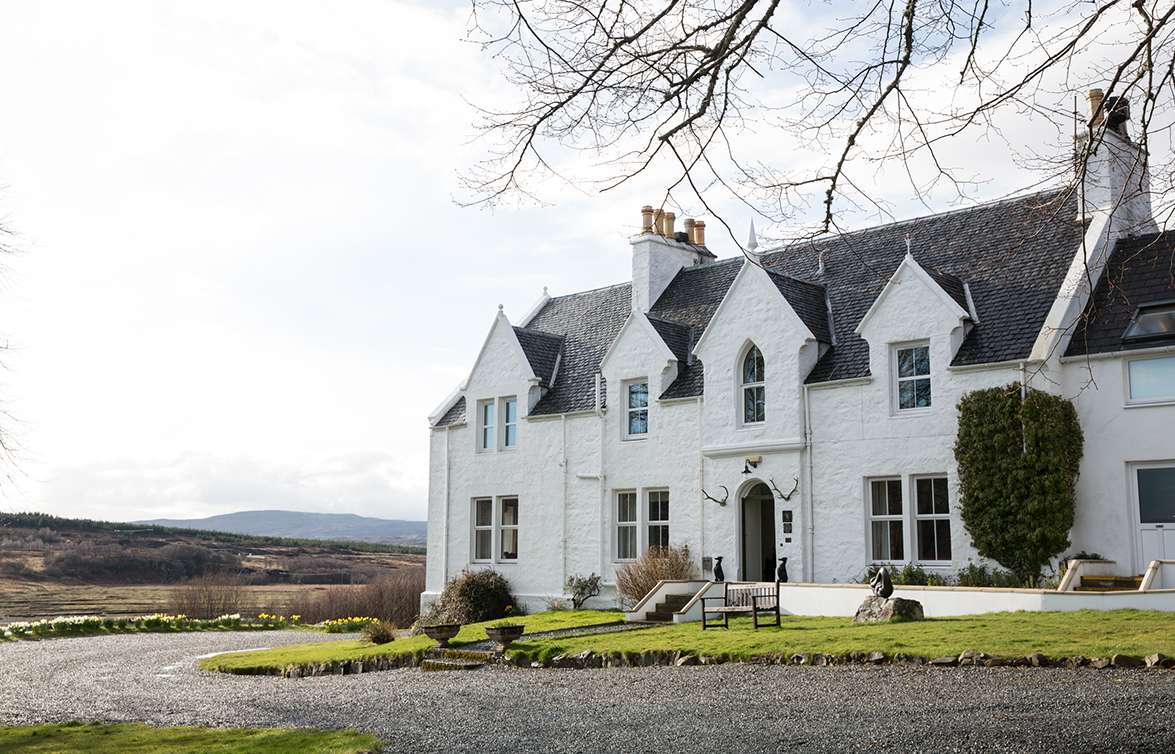 View from the lodge to the loch